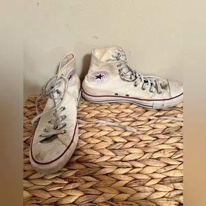 White Hightop Converse